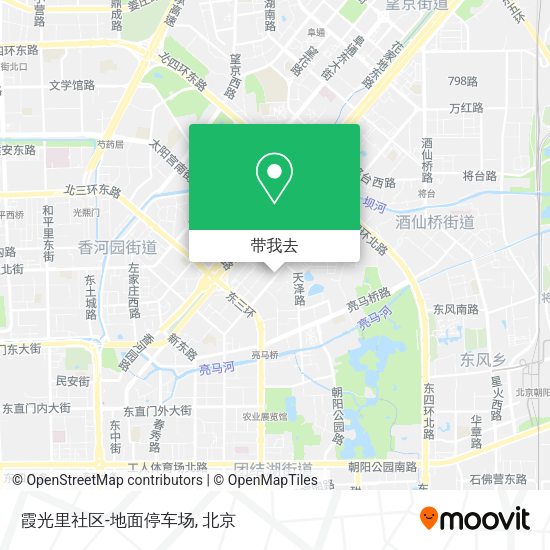 霞光里社区-地面停车场地图