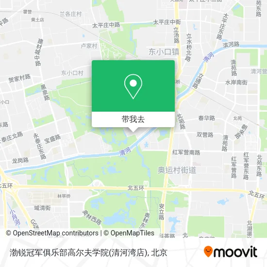渤锐冠军俱乐部高尔夫学院(清河湾店)地图