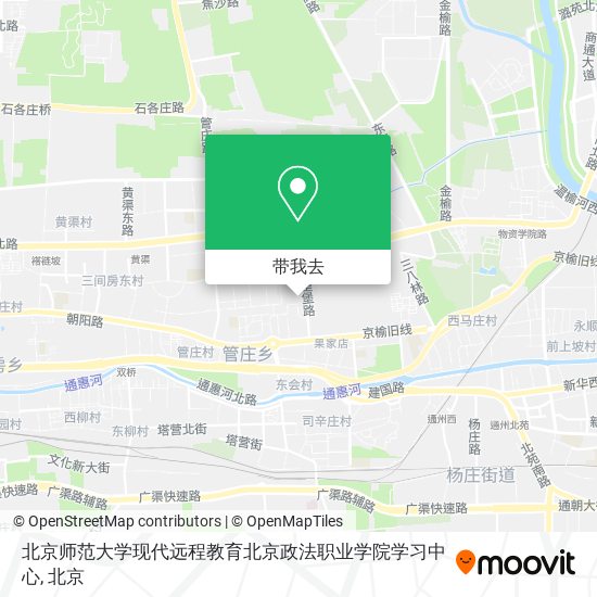 北京师范大学现代远程教育北京政法职业学院学习中心地图