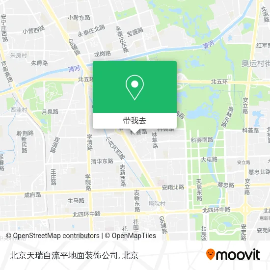 北京天瑞自流平地面装饰公司地图