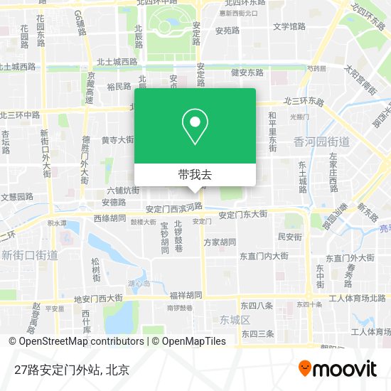 27路安定门外站地图