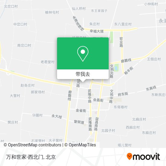万和世家-西北门地图