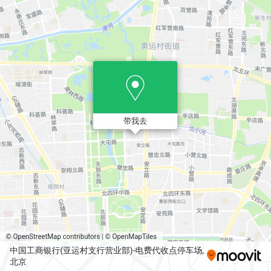 中国工商银行(亚运村支行营业部)-电费代收点停车场地图