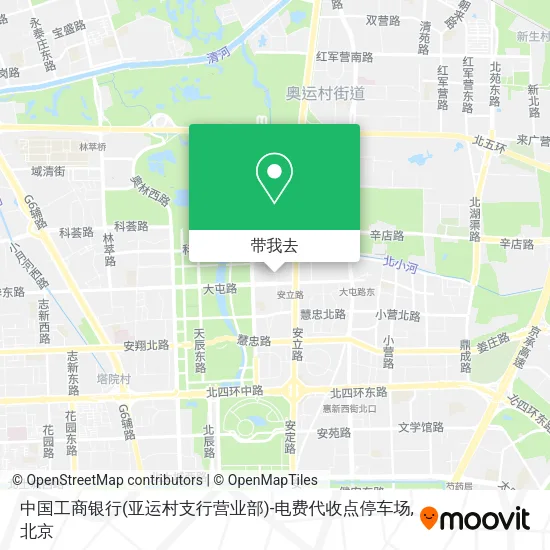 中国工商银行(亚运村支行营业部)-电费代收点停车场地图