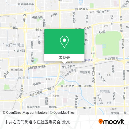 中共右安门街道东庄社区委员会地图
