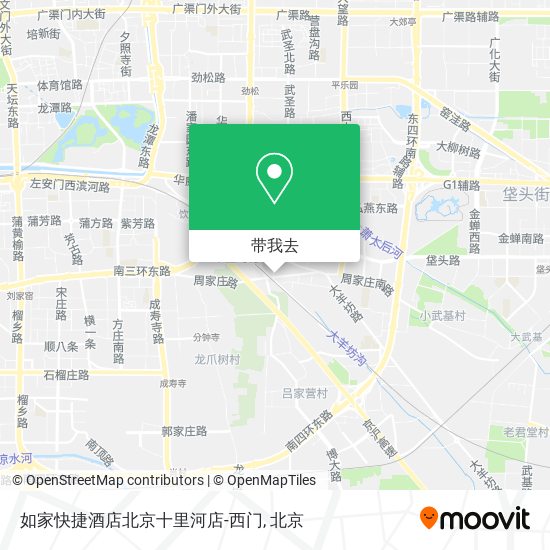 如家快捷酒店北京十里河店-西门地图