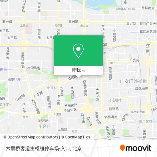 六里桥客运主枢纽停车场-入口地图