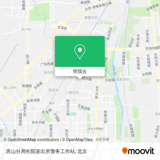 房山分局长阳派出所警务工作站地图