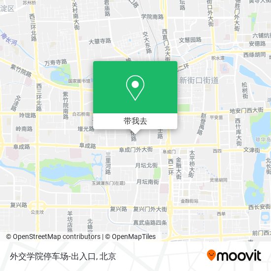 外交学院停车场-出入口地图
