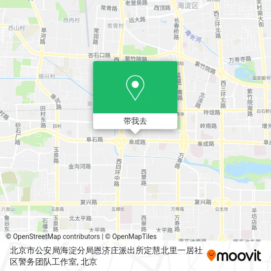 北京市公安局海淀分局恩济庄派出所定慧北里一居社区警务团队工作室地图