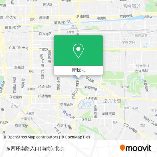 东四环南路入口(南向)地图