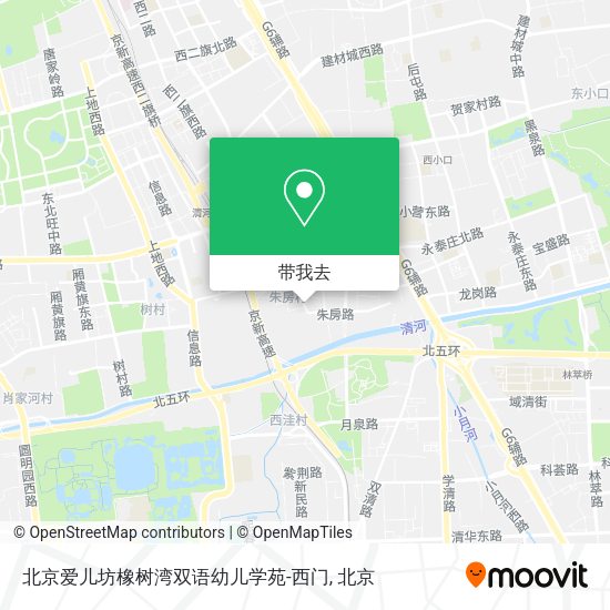北京爱儿坊橡树湾双语幼儿学苑-西门地图