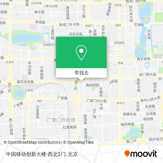 中国移动创新大楼-西北2门地图