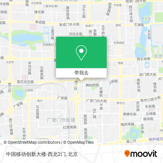 中国移动创新大楼-西北2门地图