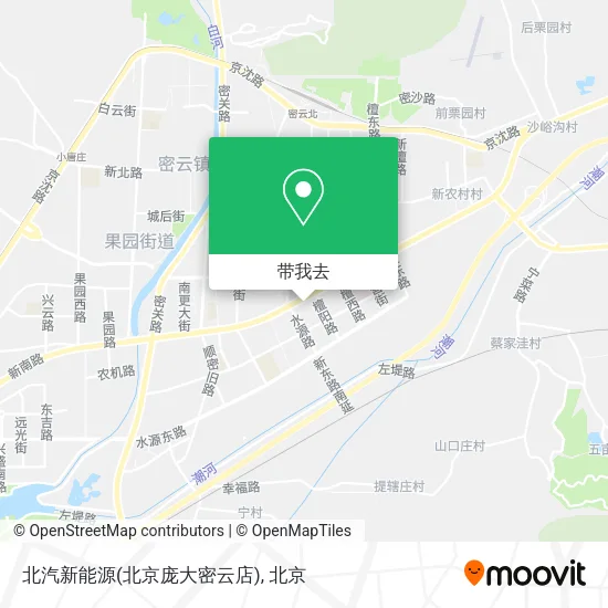 北汽新能源(北京庞大密云店)地图