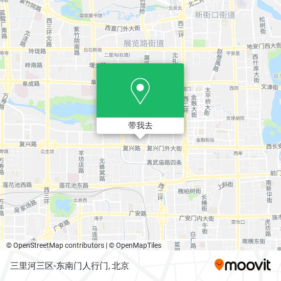 三里河三区-东南门人行门地图