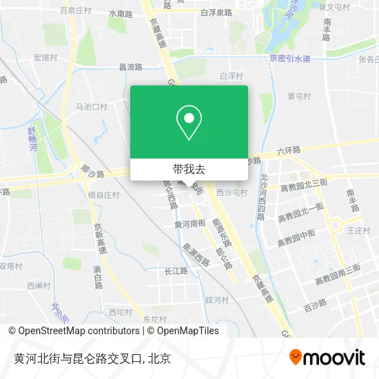 黄河北街与昆仑路交叉口地图