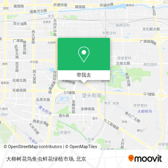 大柳树花鸟鱼虫鲜花绿植市场地图
