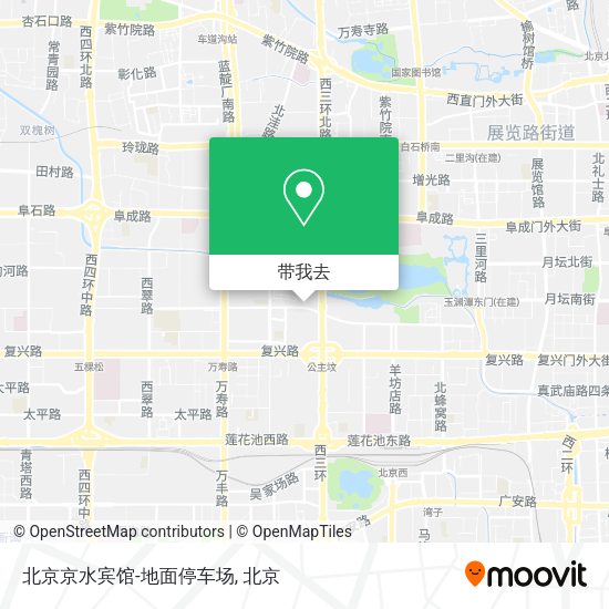 北京京水宾馆-地面停车场地图