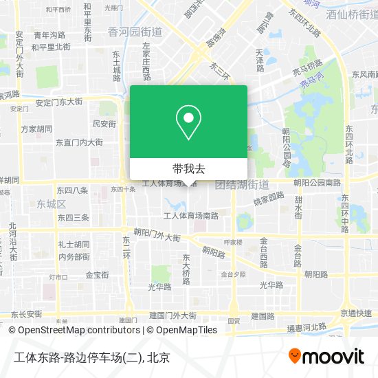 工体东路-路边停车场(二)地图