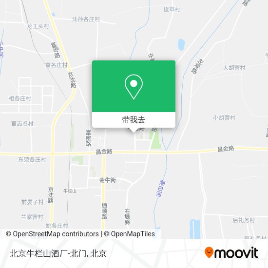 北京牛栏山酒厂-北门地图