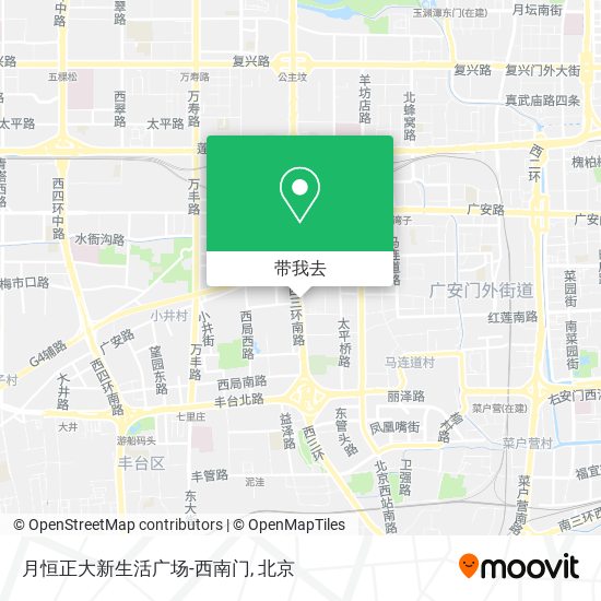 月恒正大新生活广场-西南门地图
