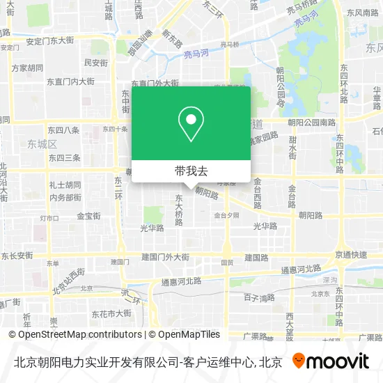 北京朝阳电力实业开发有限公司-客户运维中心地图