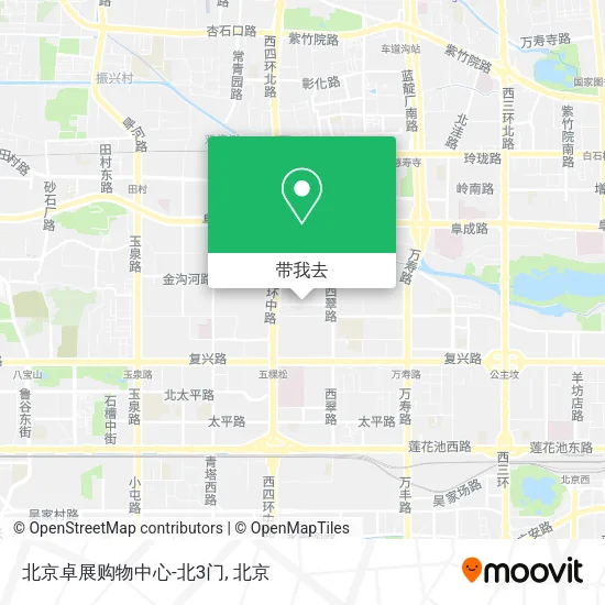 北京卓展购物中心-北3门地图