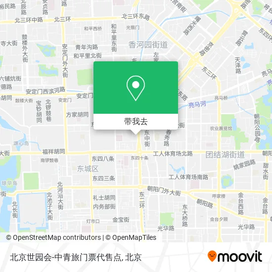 北京世园会-中青旅门票代售点地图