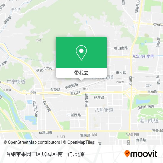 首钢苹果园三区居民区-南一门地图