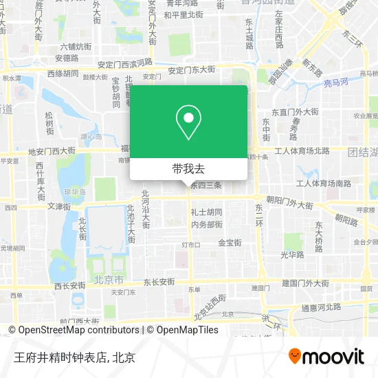 王府井精时钟表店地图