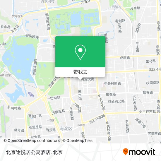 北京途悦居公寓酒店地图