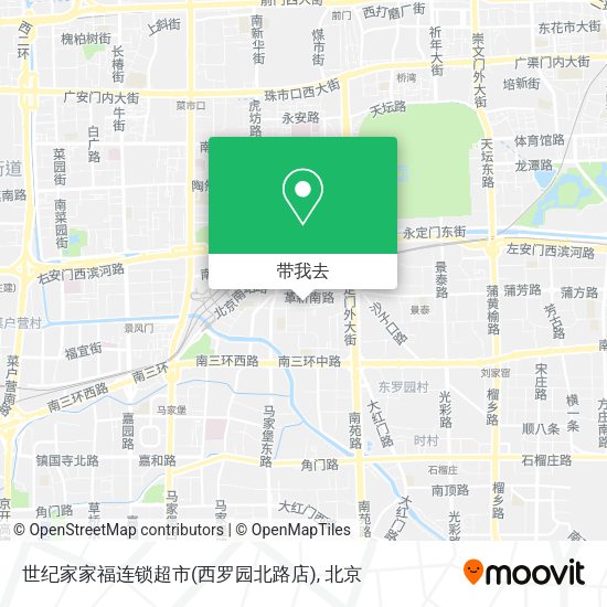 世纪家家福连锁超市(西罗园北路店)地图