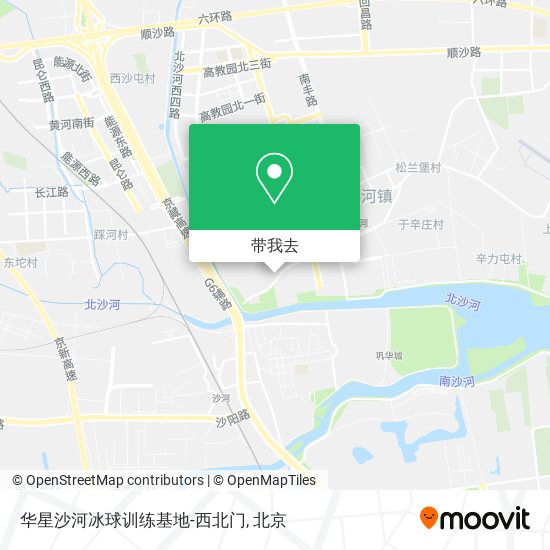 华星沙河冰球训练基地-西北门地图