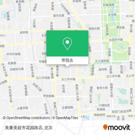 美廉美超市花园路店地图