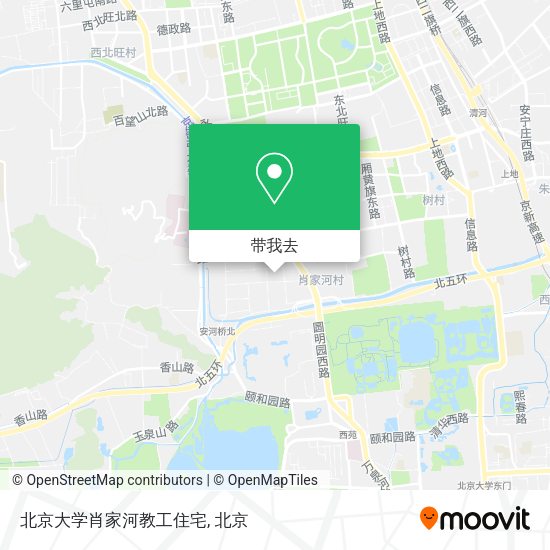 北京大学肖家河教工住宅地图