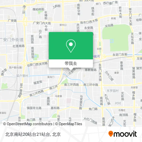 北京南站20站台21站台地图