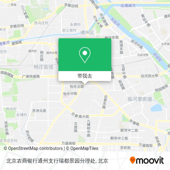 北京农商银行通州支行瑞都景园分理处地图