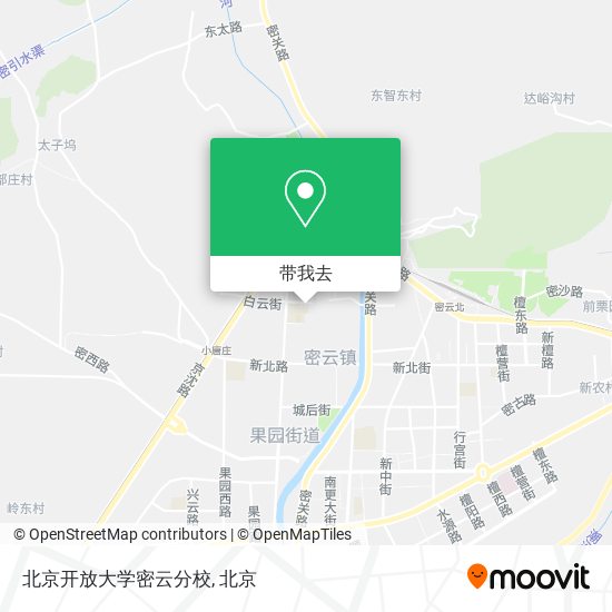北京开放大学密云分校地图