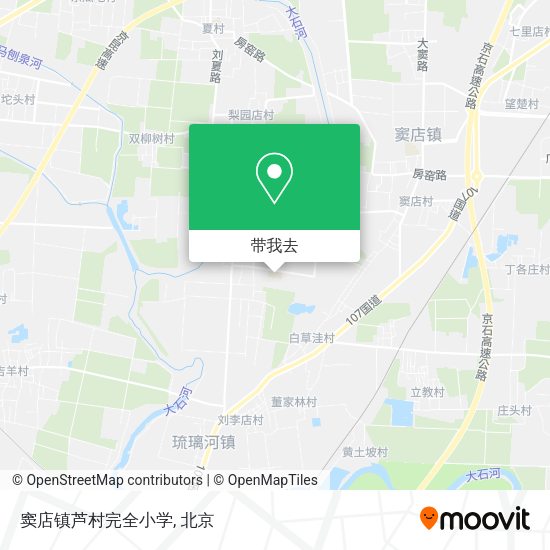 窦店镇芦村完全小学地图