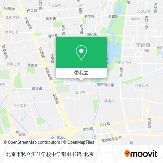 北京市私立汇佳学校中学部图书馆地图