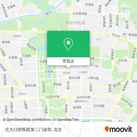 北大口腔医院第二门诊部地图