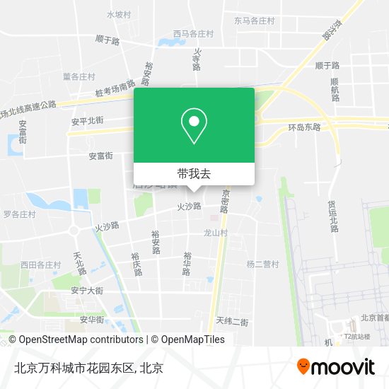 北京万科城市花园东区地图