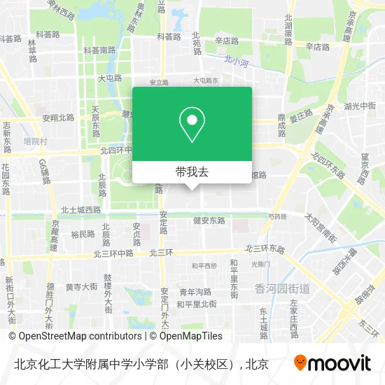 北京化工大学附属中学小学部（小关校区）地图