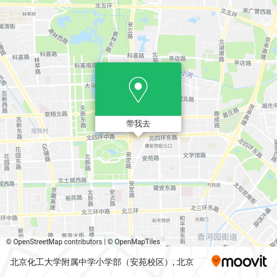 北京化工大学附属中学小学部（安苑校区）地图