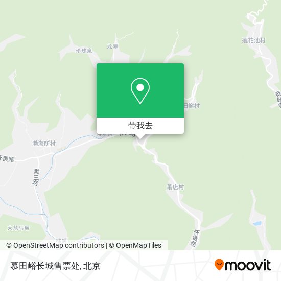 慕田峪长城售票处地图