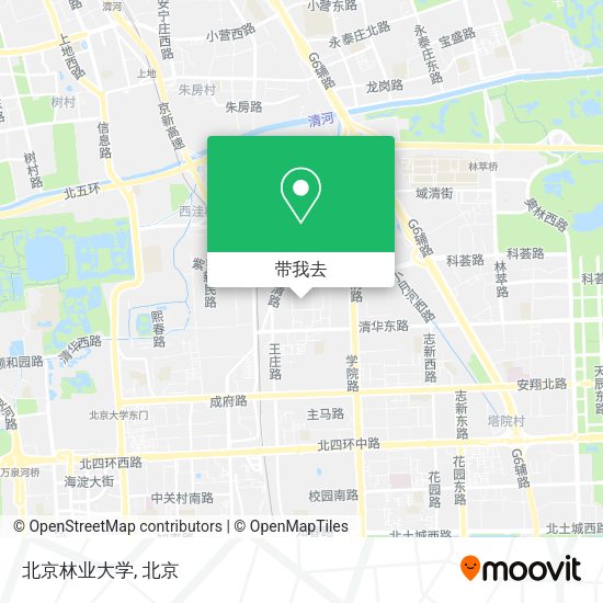 北京林业大学地图