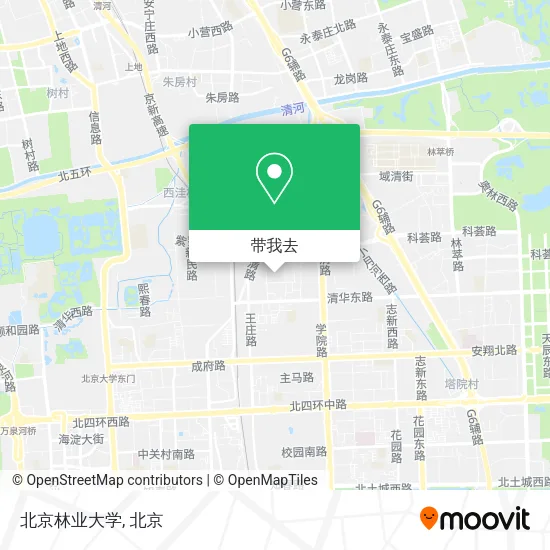 北京林业大学地图