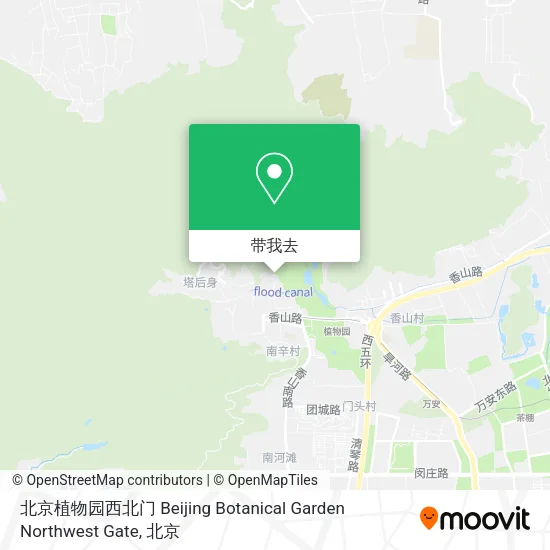 北京植物园西北门 Beijing Botanical Garden Northwest Gate地图