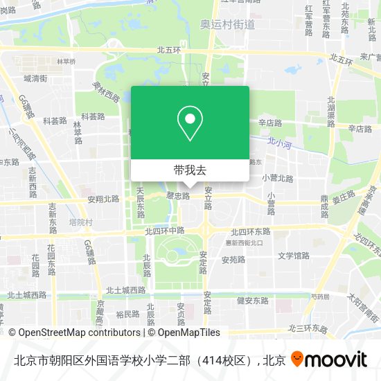 北京市朝阳区外国语学校小学二部（414校区）地图
